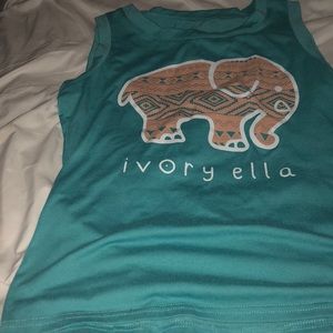 Ivory Ella Teal Tank Top